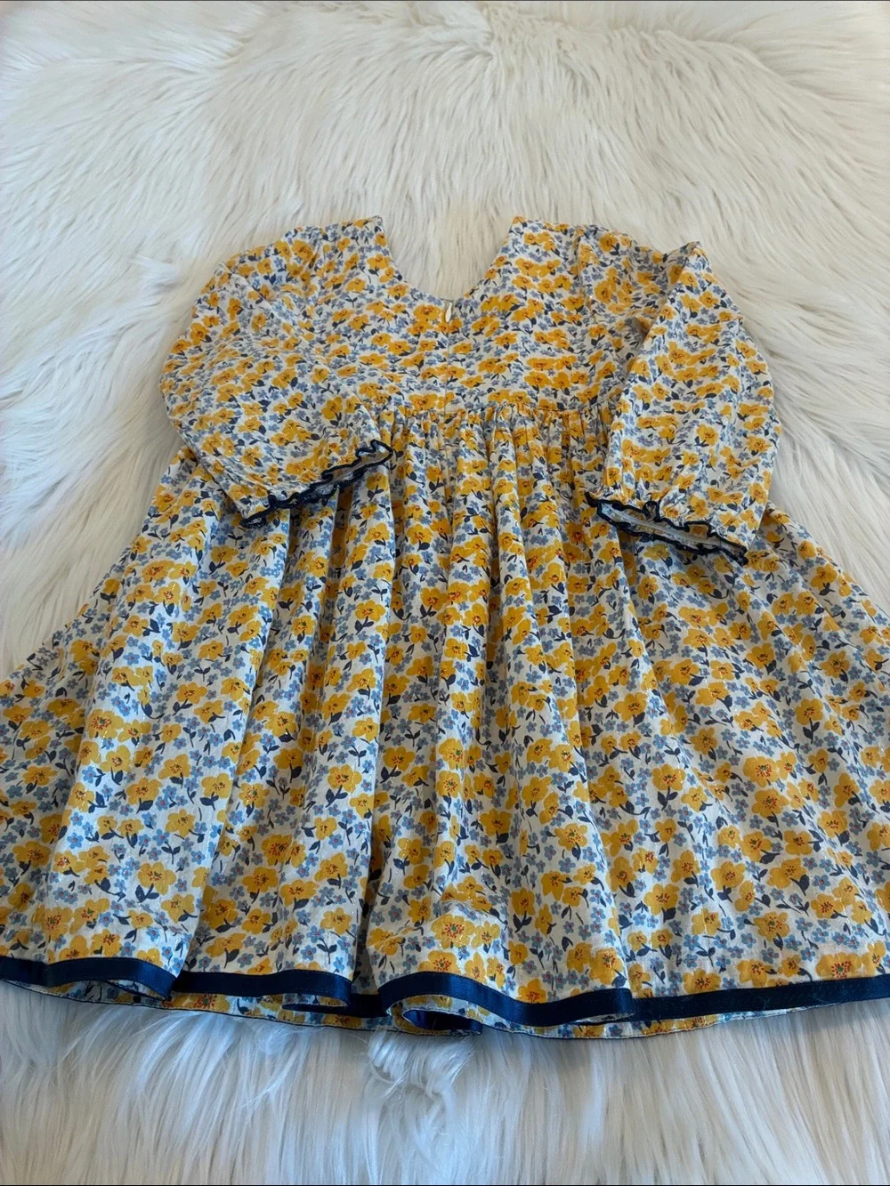 Pink Chicken Girls Amma Dress in Golden Daisy Ditsey Floral